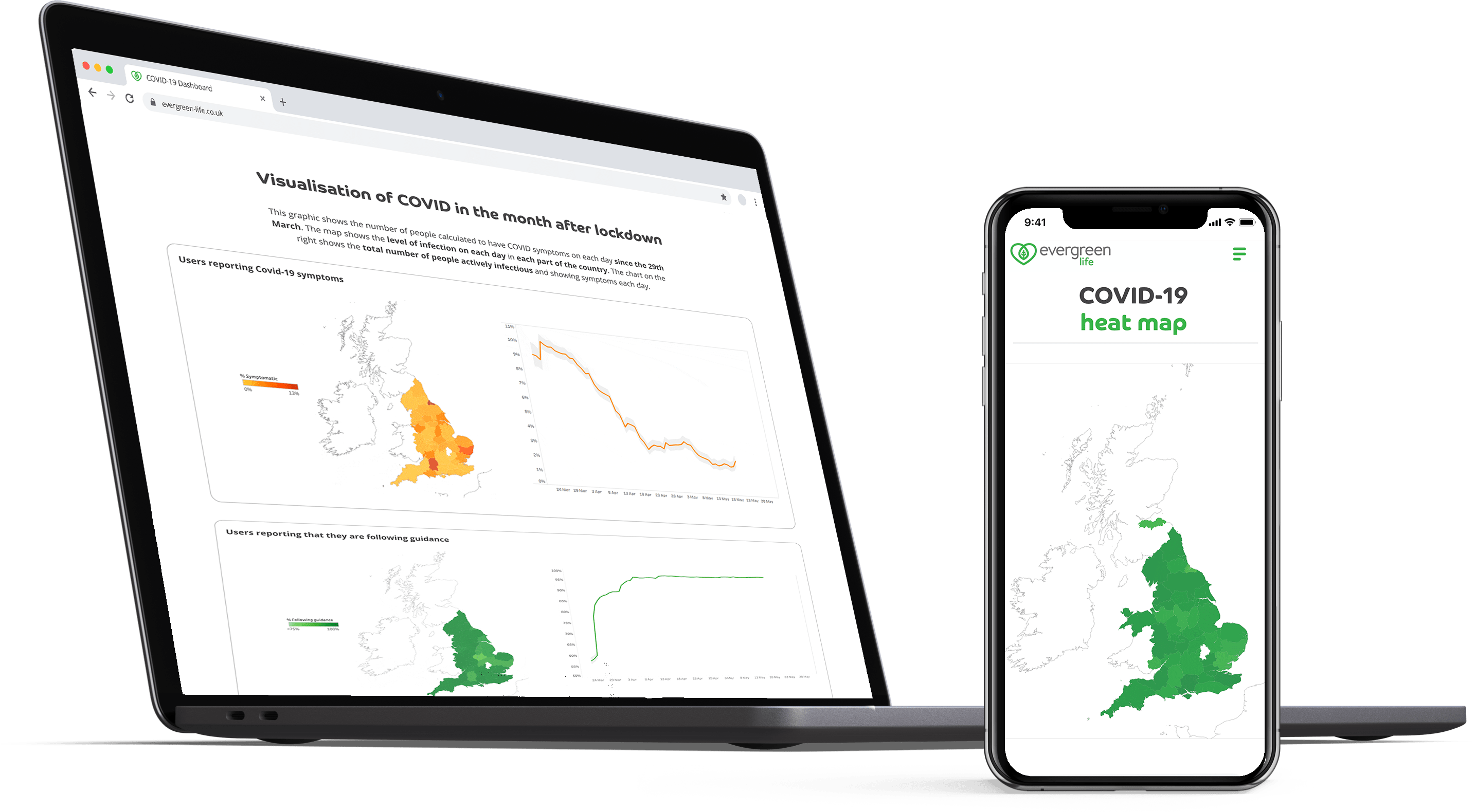 COVID19 Heat Map Evergreen Life